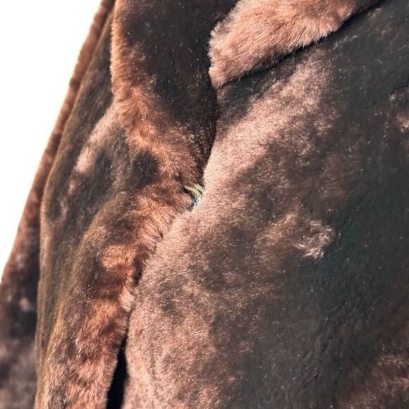 Vintage brown fur jacket with 3/4 sleeve size S - Picture 9 of 14